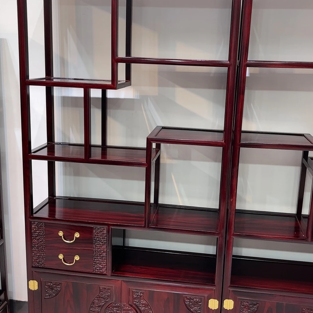 【闪购商品】黑酸枝木类书柜无*