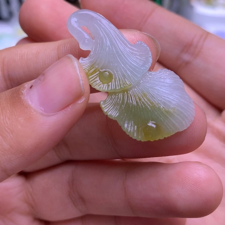 未镶嵌定制翡翠银杏叶