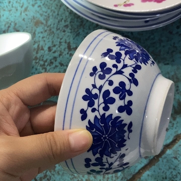 摆件小****奶5.5青花缠枝莲米饭碗