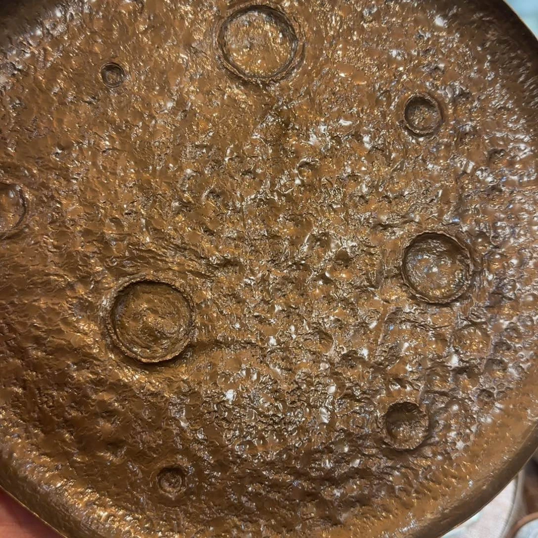 仿生月球紫铜茶盘