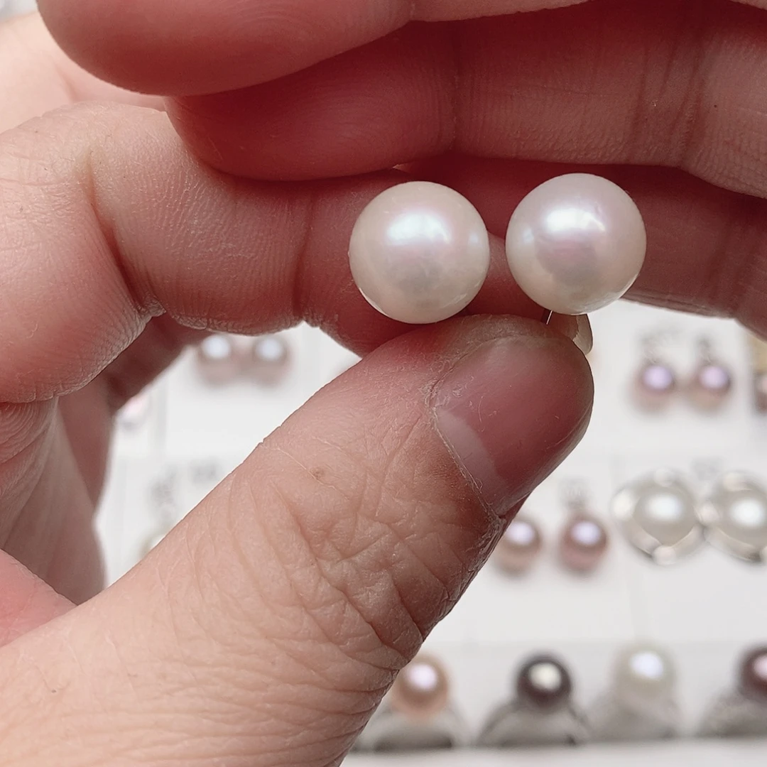 银S925镶嵌淡水珍珠颈饰004