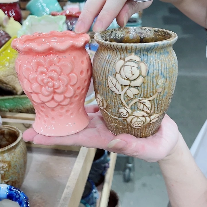 有孔，凑10元包邮陶瓷花盆发货！