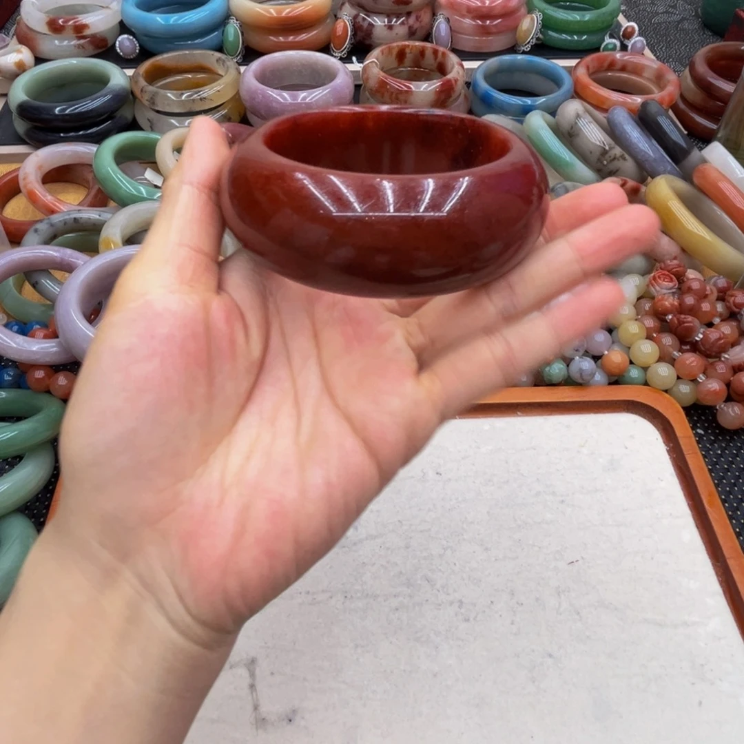 石英岩玉未镶嵌圈口60