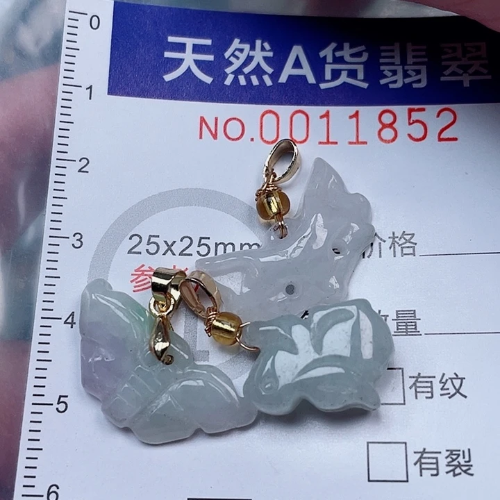 翡翠未镶嵌吊坠(赠链)