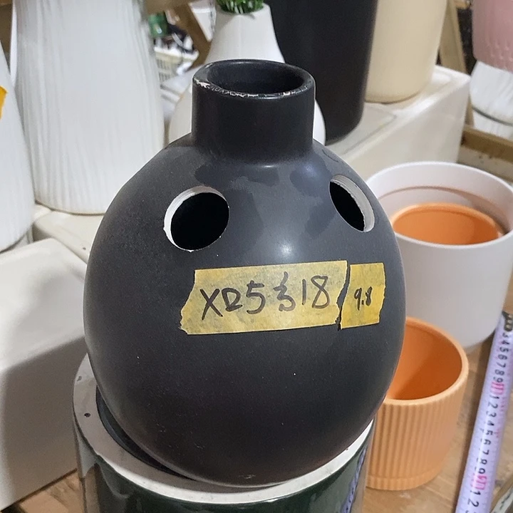陶摆件陶盆有孔 瑕疵介意勿拍