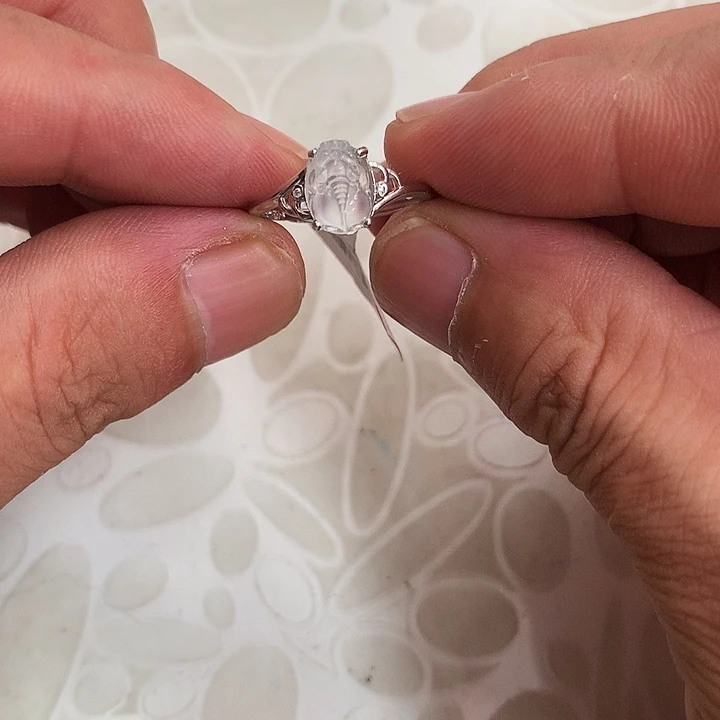 【闪购商品】翡翠戒指银S925镶嵌天然翡翠A货