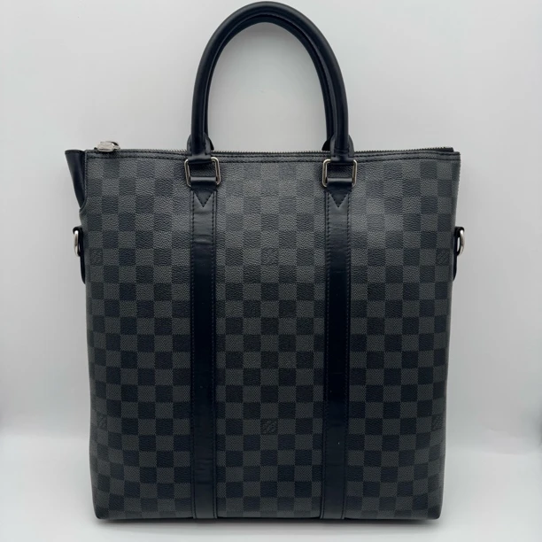 95新 LouisVuitton/路易威登 黑棋盘格手提包/男士经典2063
