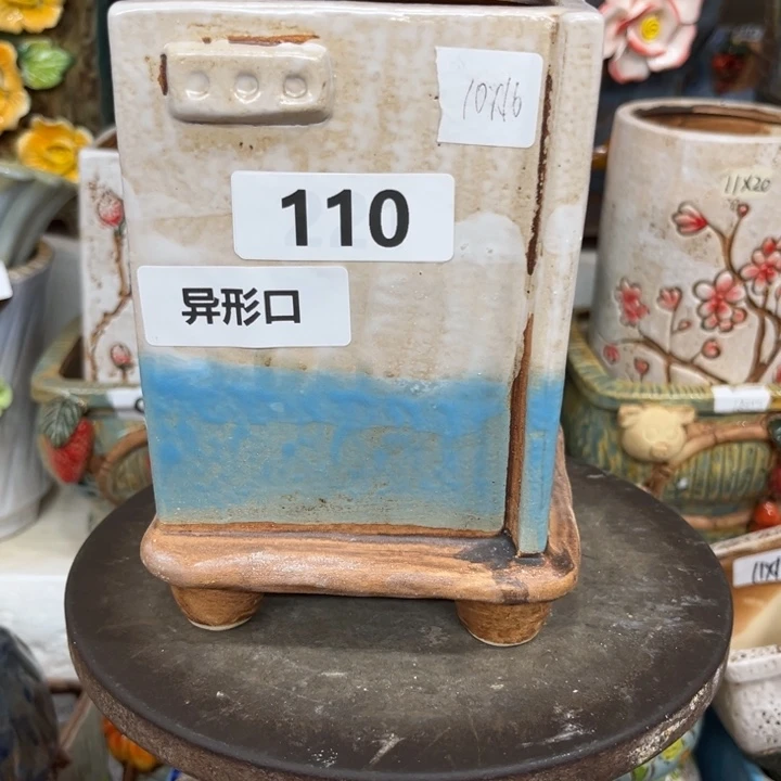 紫砂花盆粗陶材质多肉花盆