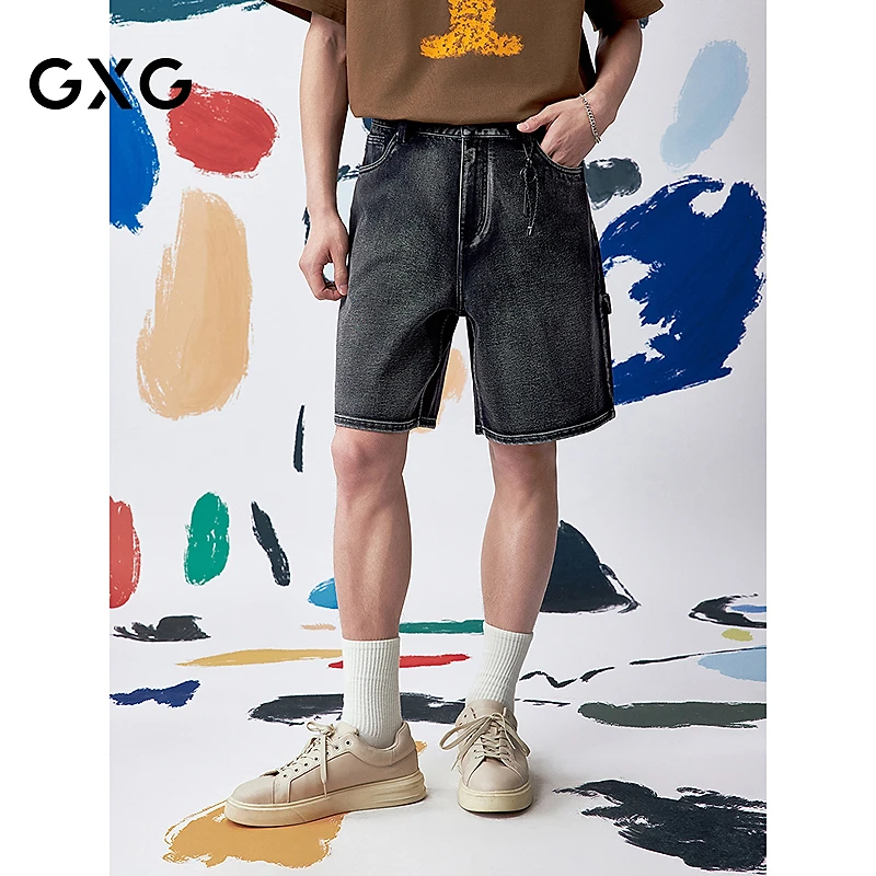 [商场同款]GXG男装 牛仔短裤工装休闲短裤男25夏新品#G25X252009