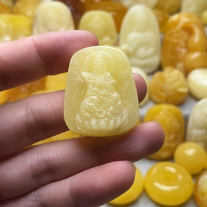 琥珀颈饰未镶嵌琥珀蜜蜡吊坠