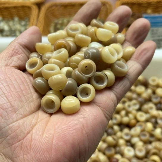 白玉菩提吊坠瑕疵12灰粉碗50颗