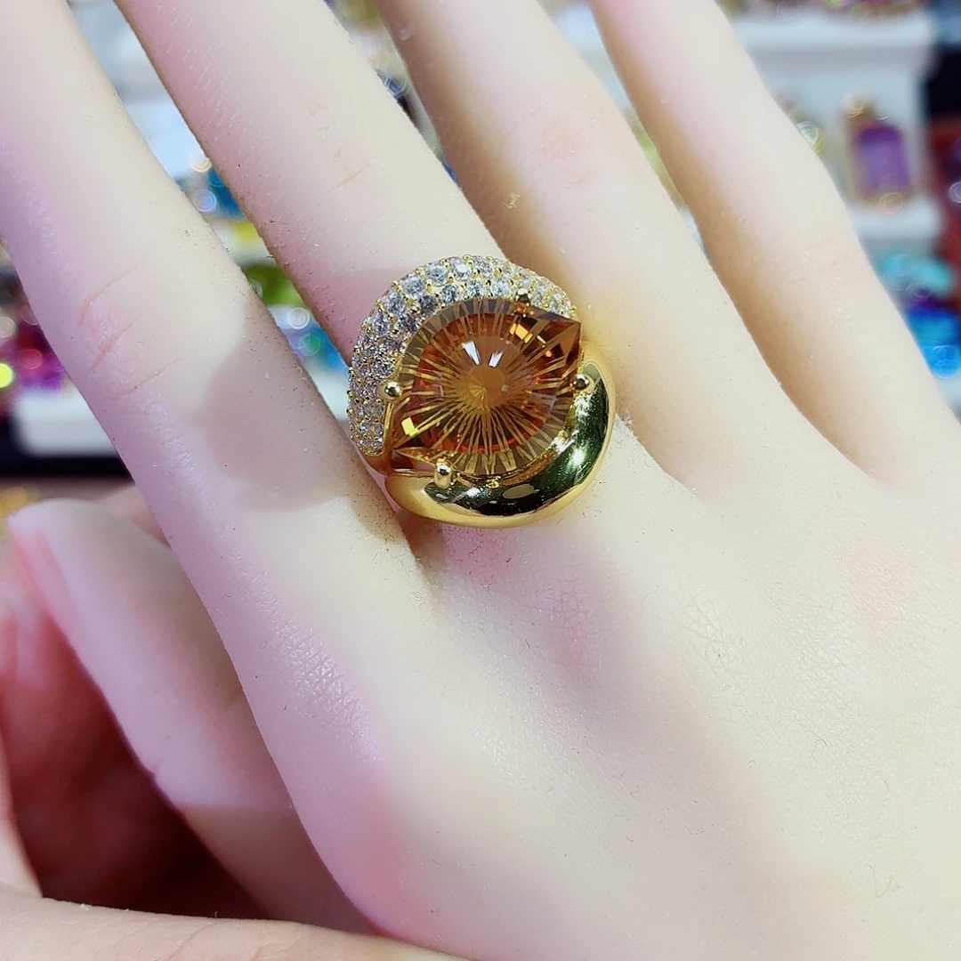 银S925镶嵌水晶戒指