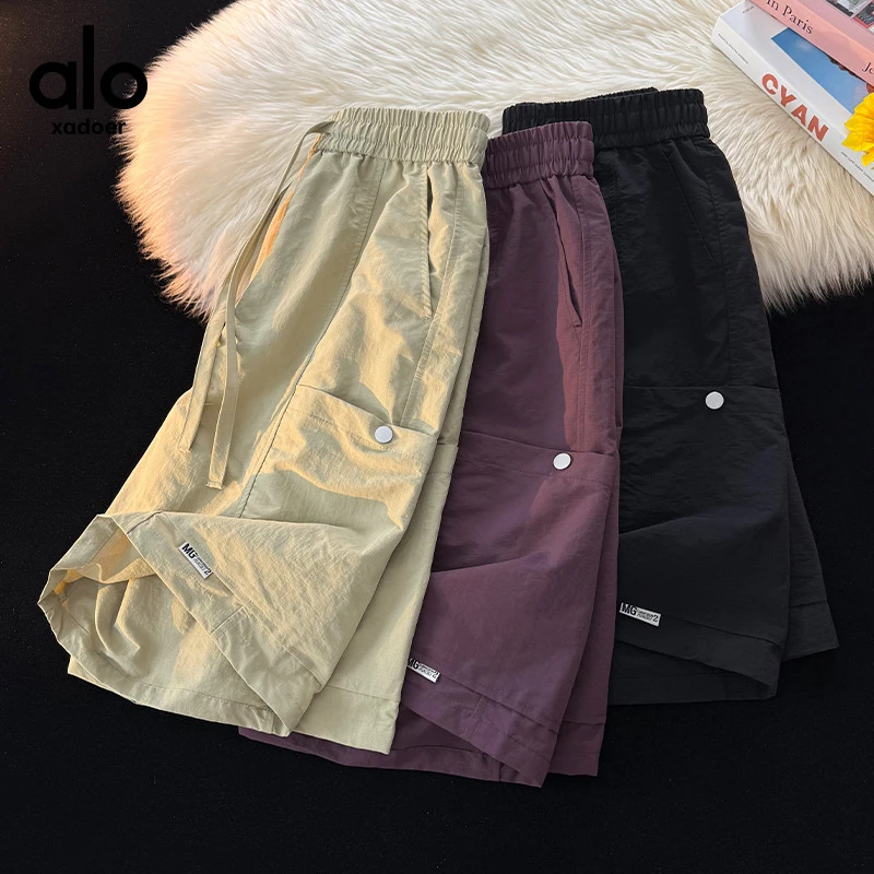 【Aloxadoer】夏季新款男士高街运动休闲短裤潮宽松百搭工装短裤潮