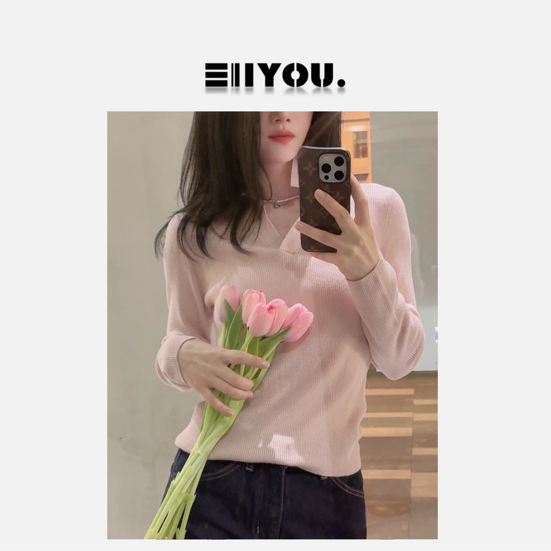 【ENYOU定制】省钱风 用来宠粉 V领长袖针织衫