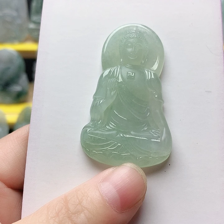 翡翠未镶嵌吊坠(不含链)阿弥陀佛