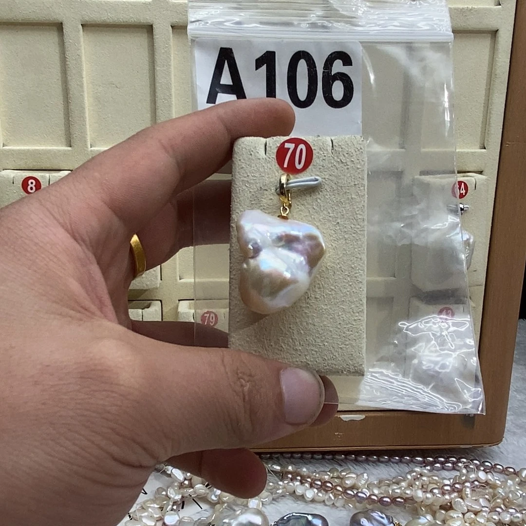 银S925镶嵌颈饰淡水珍珠