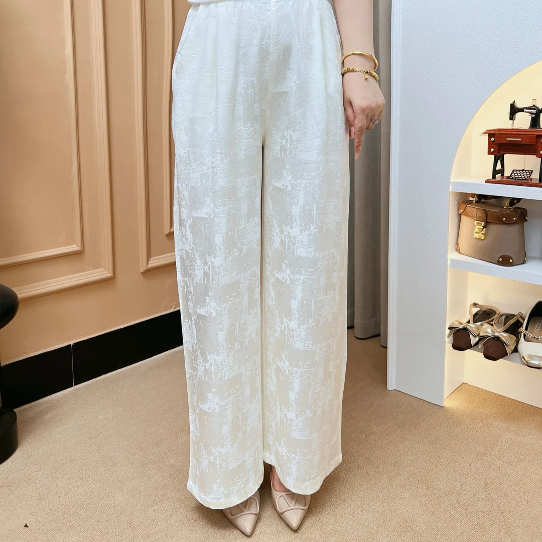 【春和景明】新款国风垂感透气阔腿裤女直筒长裤显瘦休闲裤女