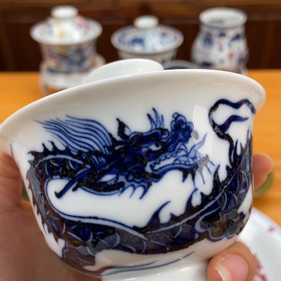 手绘现代茶具非古董
