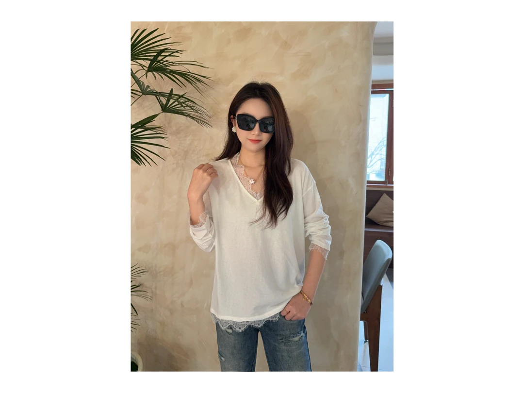 新款“梦中情衣”T恤883#P02415新款千金玛德琳软糯气质上衣