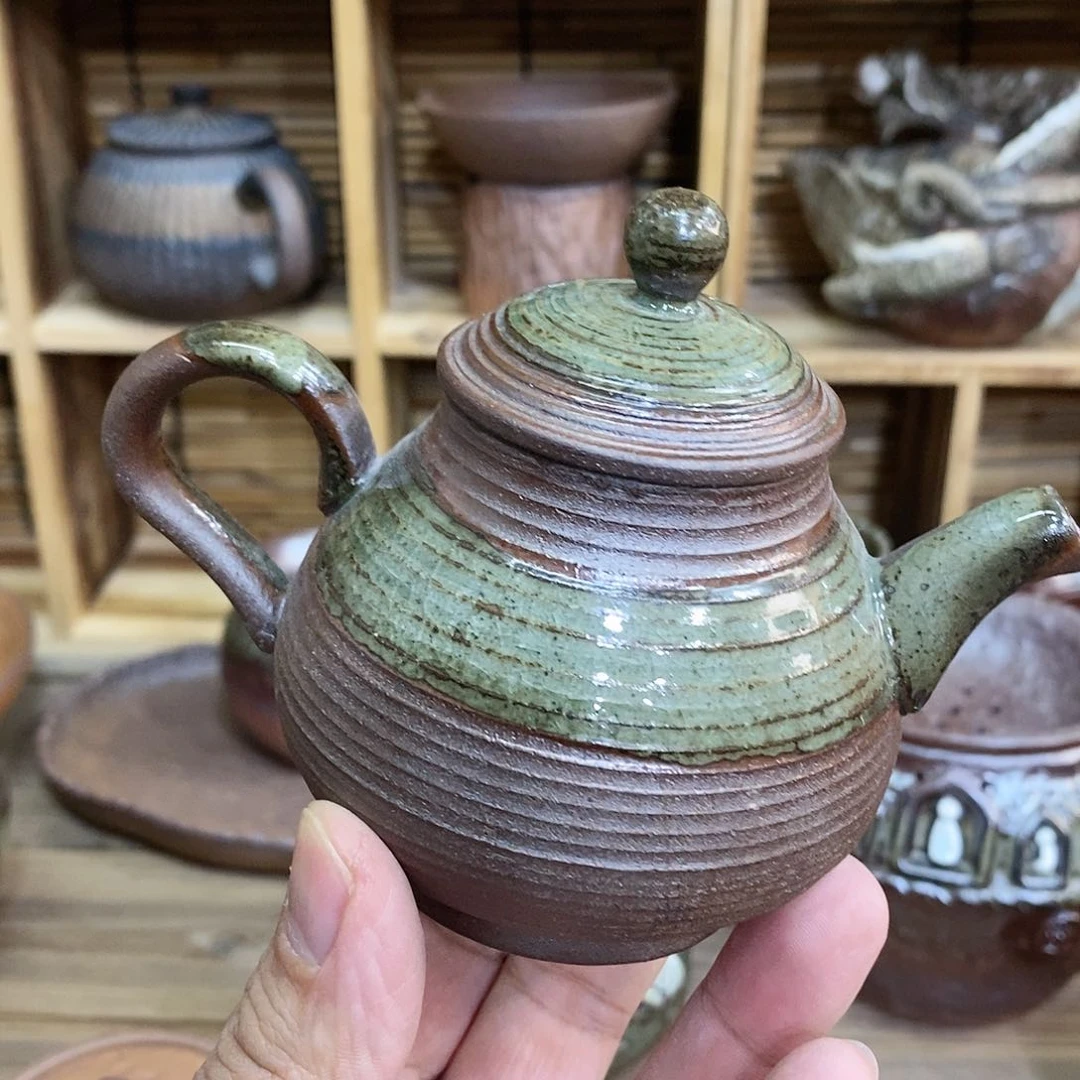 不粗陶志野柴柴茶器