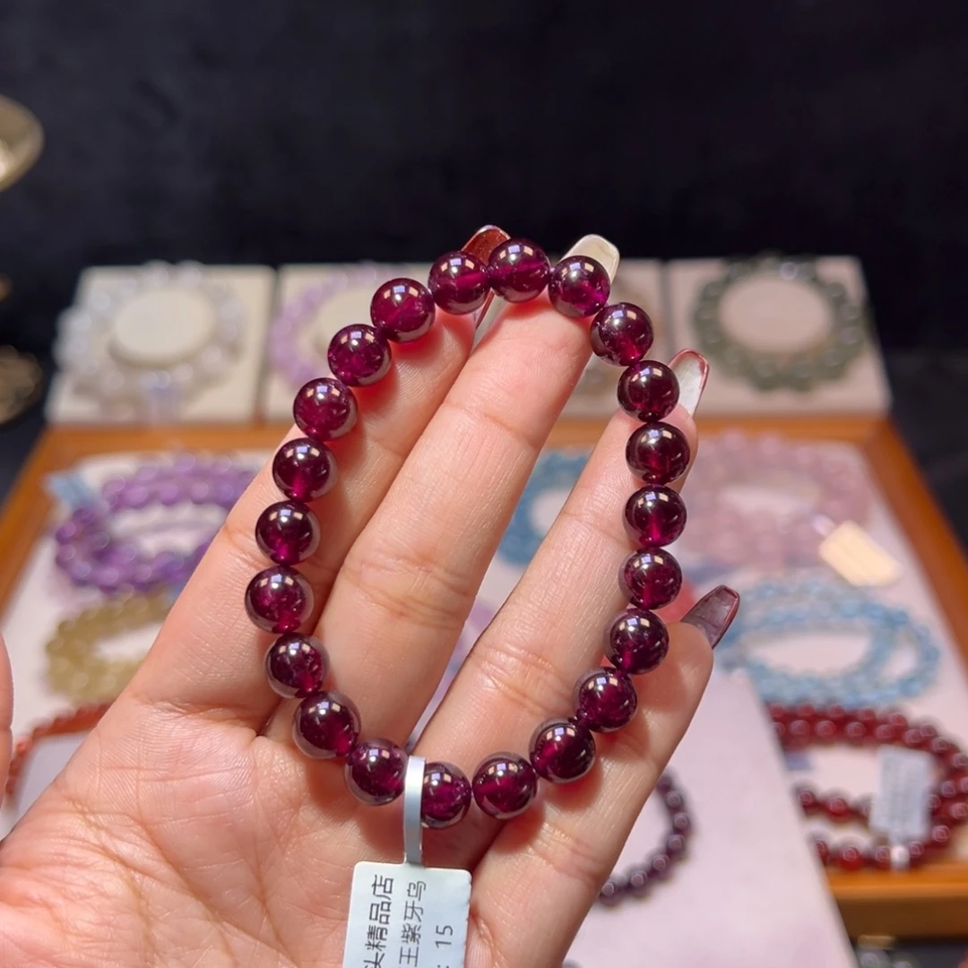 水晶手绳未镶嵌?紫牙8.5m m