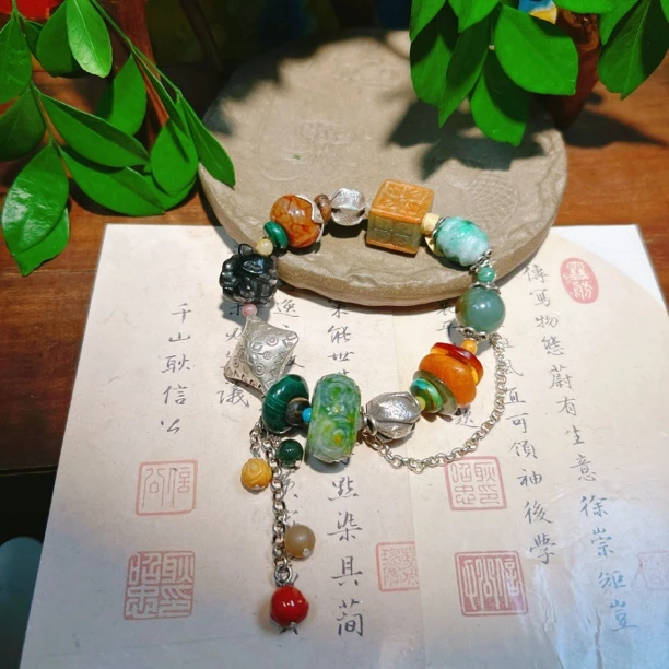 锦象原创设计天然翡翠个性设计手链
