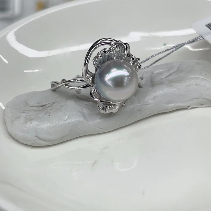 银S925镶嵌戒指海水珍珠