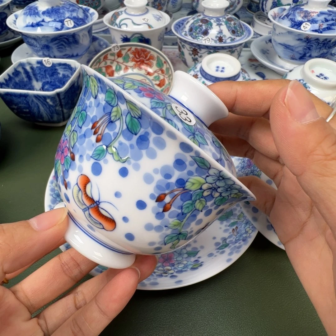 陶瓷景德镇纯手工纯手绘茶具木木33