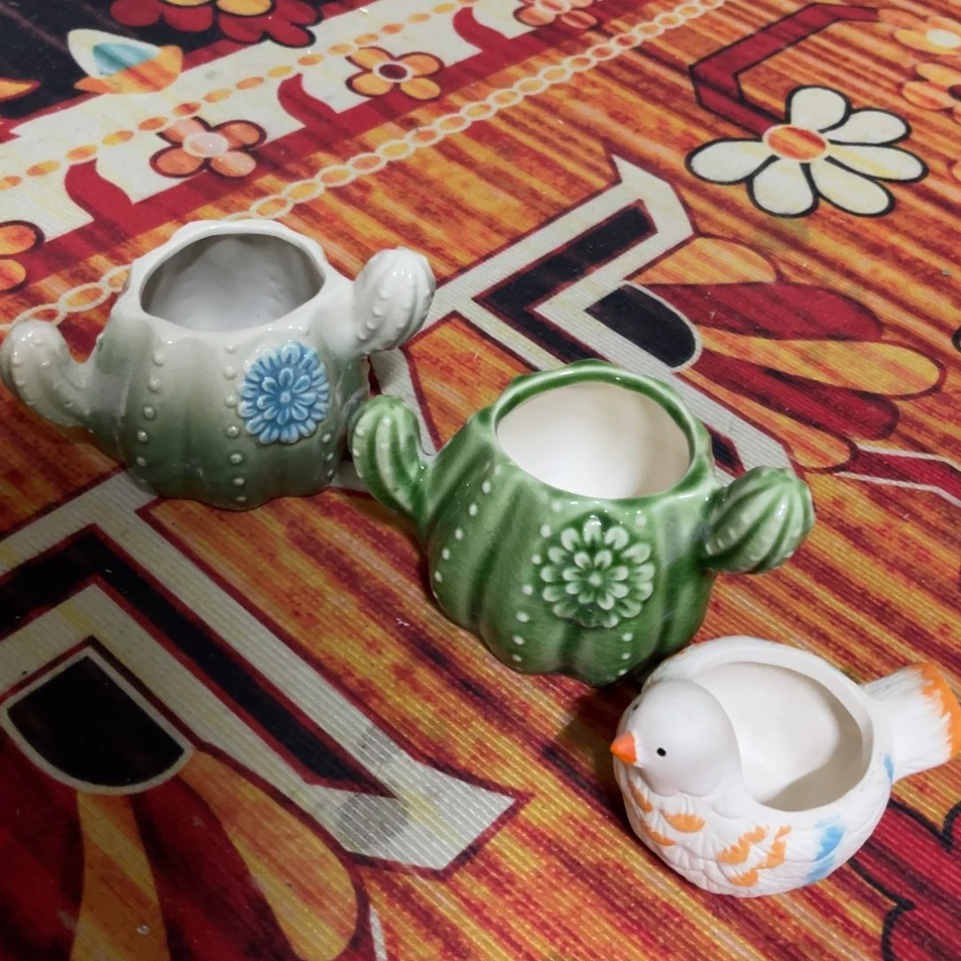 有机玻璃摆件花盆3件套