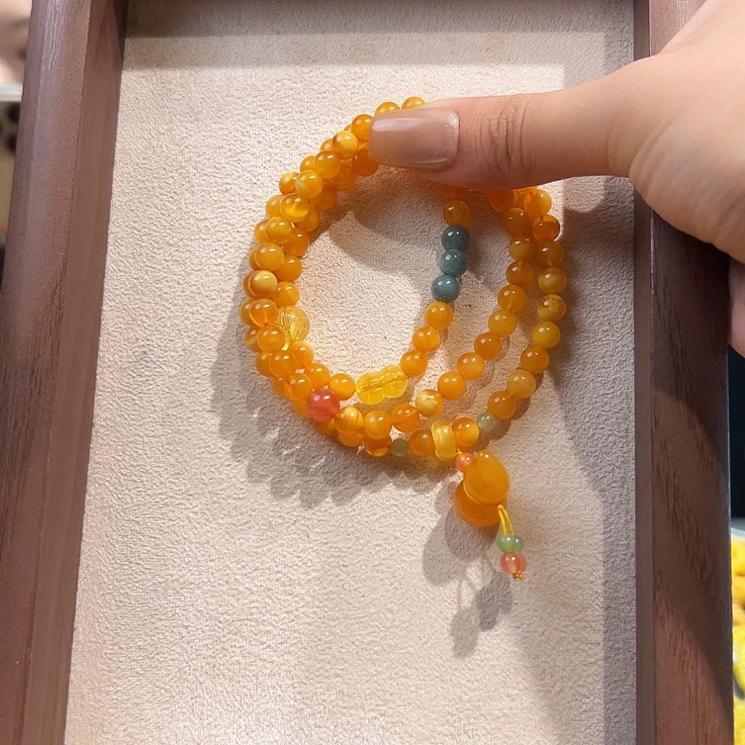 未镶嵌蜜蜡手链6.2mm蜜蜡手串