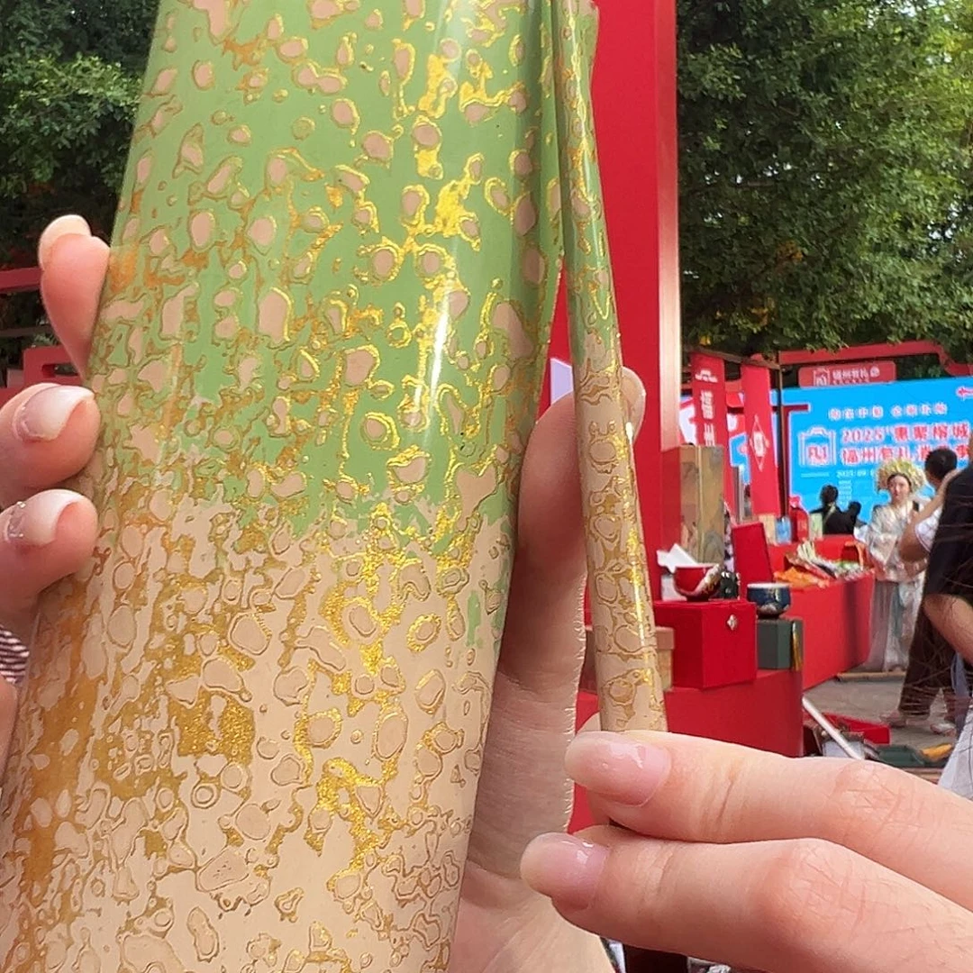绿白犀皮茶则套装