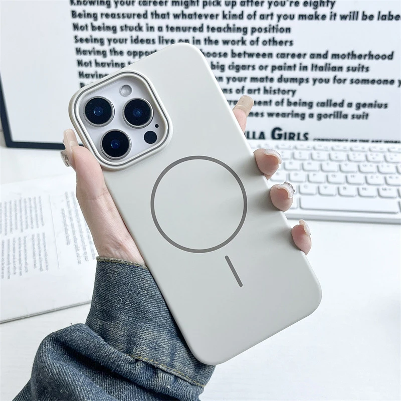 适用iPhone16肤感磨砂MagSafe磁吸手机壳15高级感超薄防摔保护套