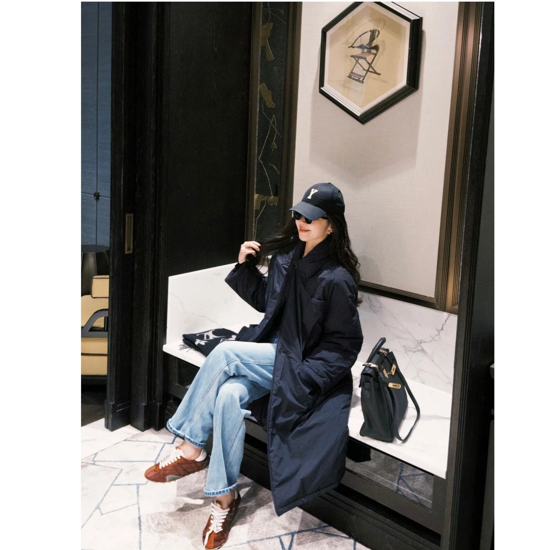 syna希娜 廓形宽松长风衣款棉外套