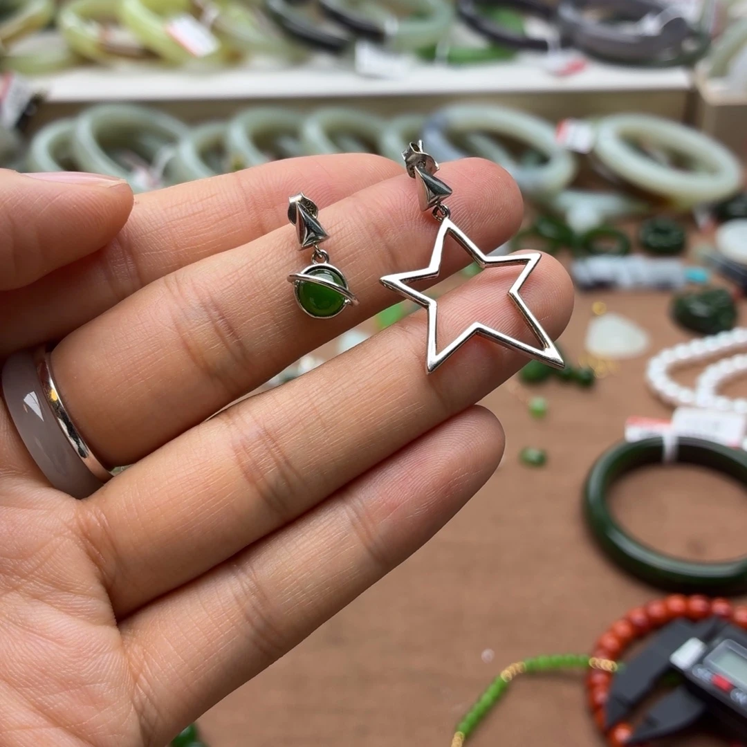 和田玉银S925镶嵌颈饰