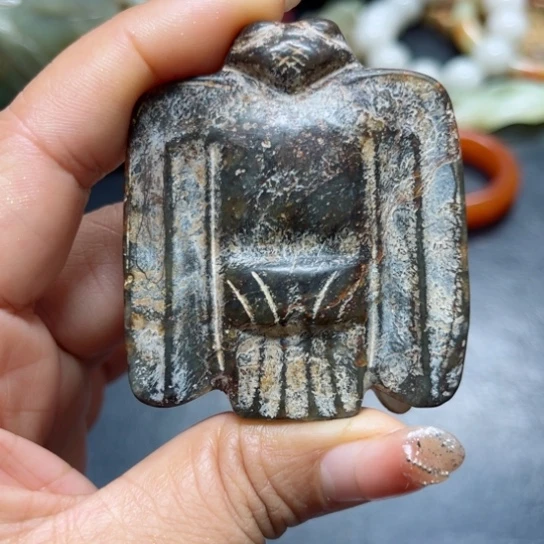 吊坠白玉菩提把件