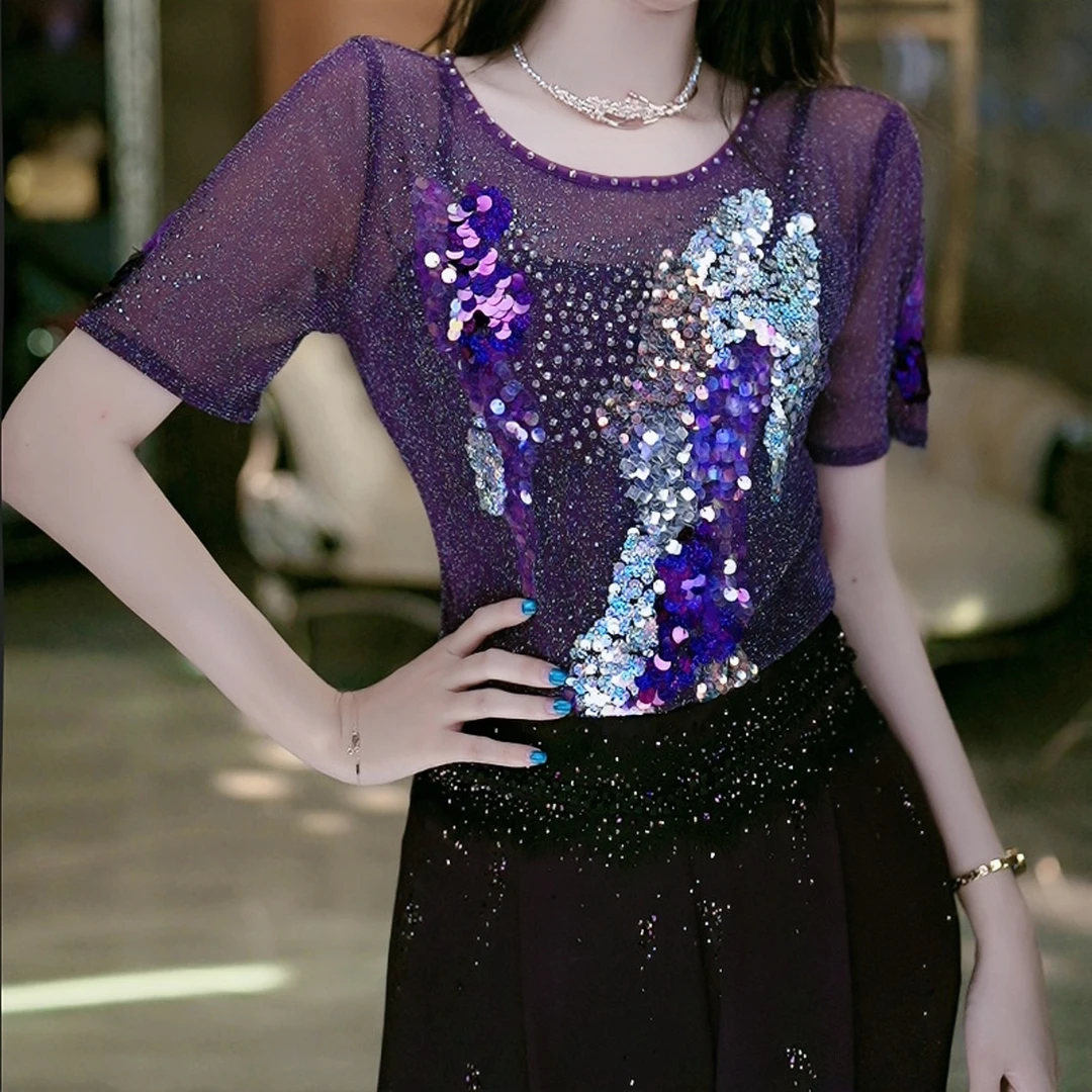 5-17【美到出圈】重工时尚气质百搭短袖