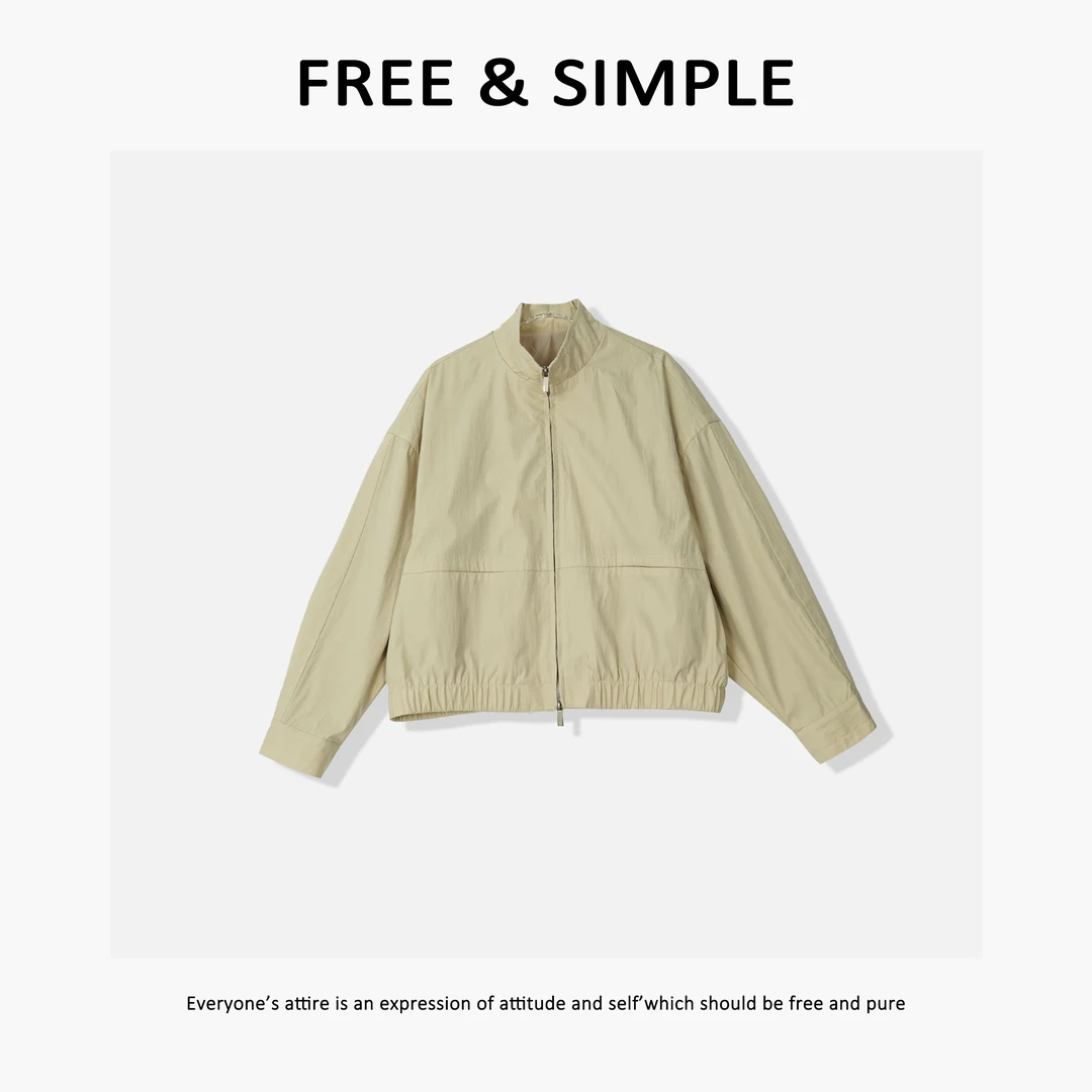 Free&Simple-‘姿态’秋冬款时尚极简风立领拉链外套-28003