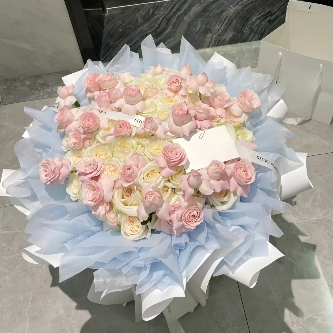仙子之吻玫瑰花束鲜花订购小时达同城配送货上门女友闺蜜生日礼物