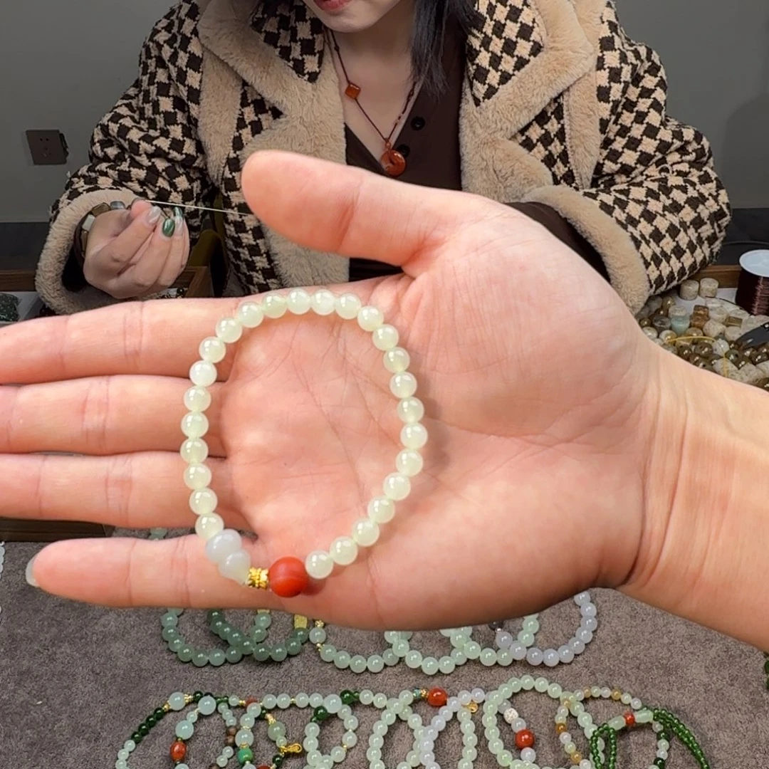 和田玉未镶嵌手链