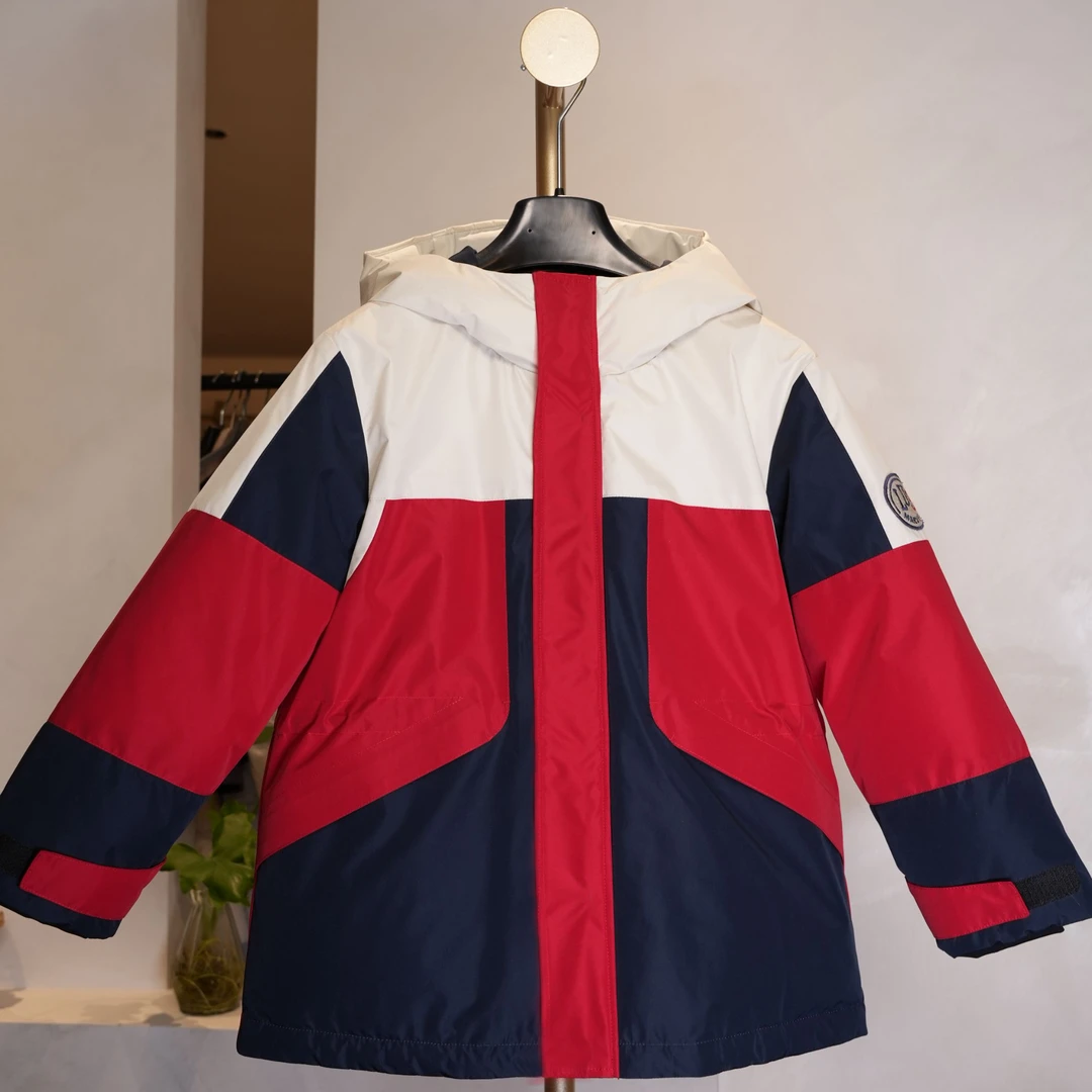 Lu's Marvel2024年男童拼色新年款加厚羽绒服外套秋冬保暖