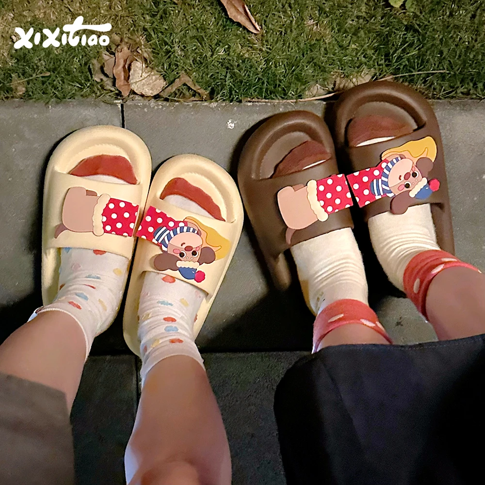 细细条 个性趴睡狗狗一字拖鞋男女浴室洗澡防滑情侣夏季居家凉拖