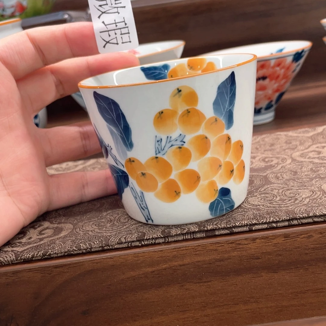 釉下手绘茶具微瑕