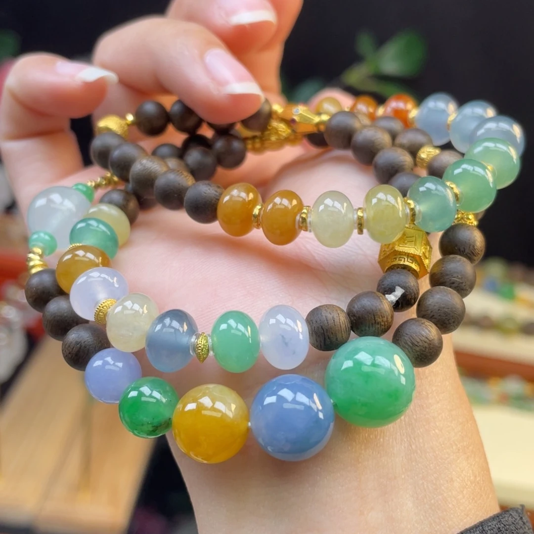 翡翠吊坠(不含链)18K金镶嵌一串