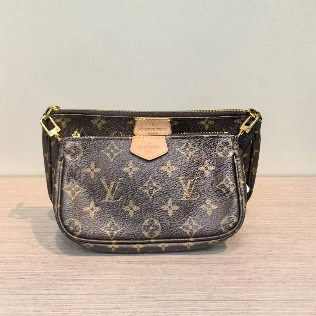 99新 LouisVuitton/路易威登 由由 LV 粉色 五合一单肩包 芯片款