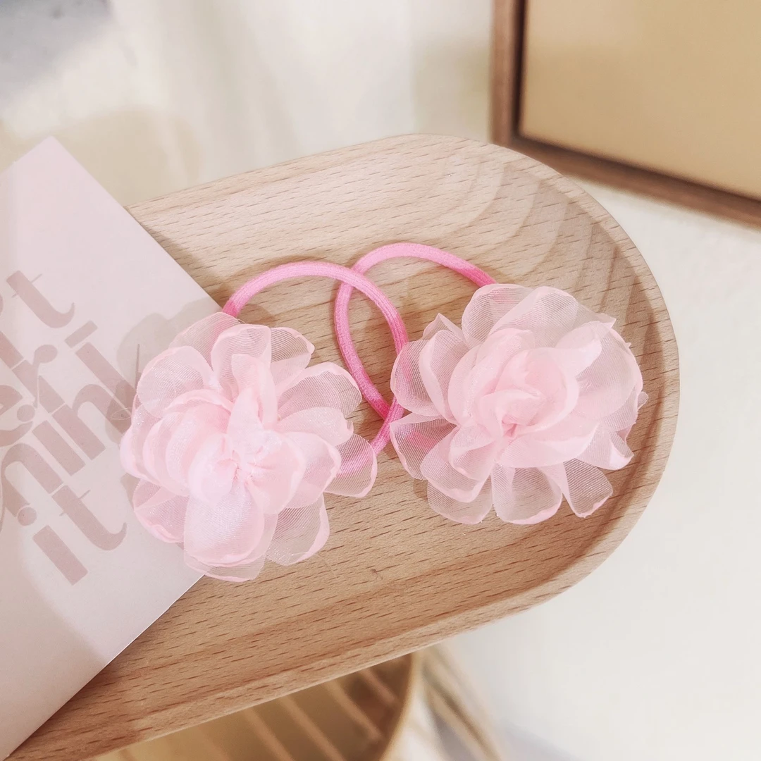 EF1082【满9.9发货】儿童春夏韩版紫色粉色蓝色清新小花朵发绳发饰