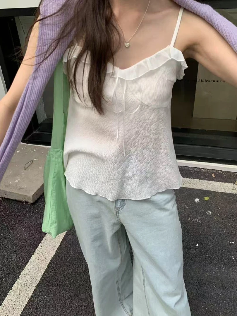 欣欣子—荷叶边吊带