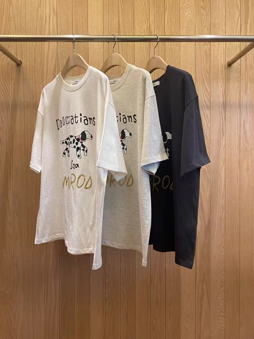 【no退no换】芳芳在韩国 东大门正品代购/CH家/卡通小狗字母短袖T恤