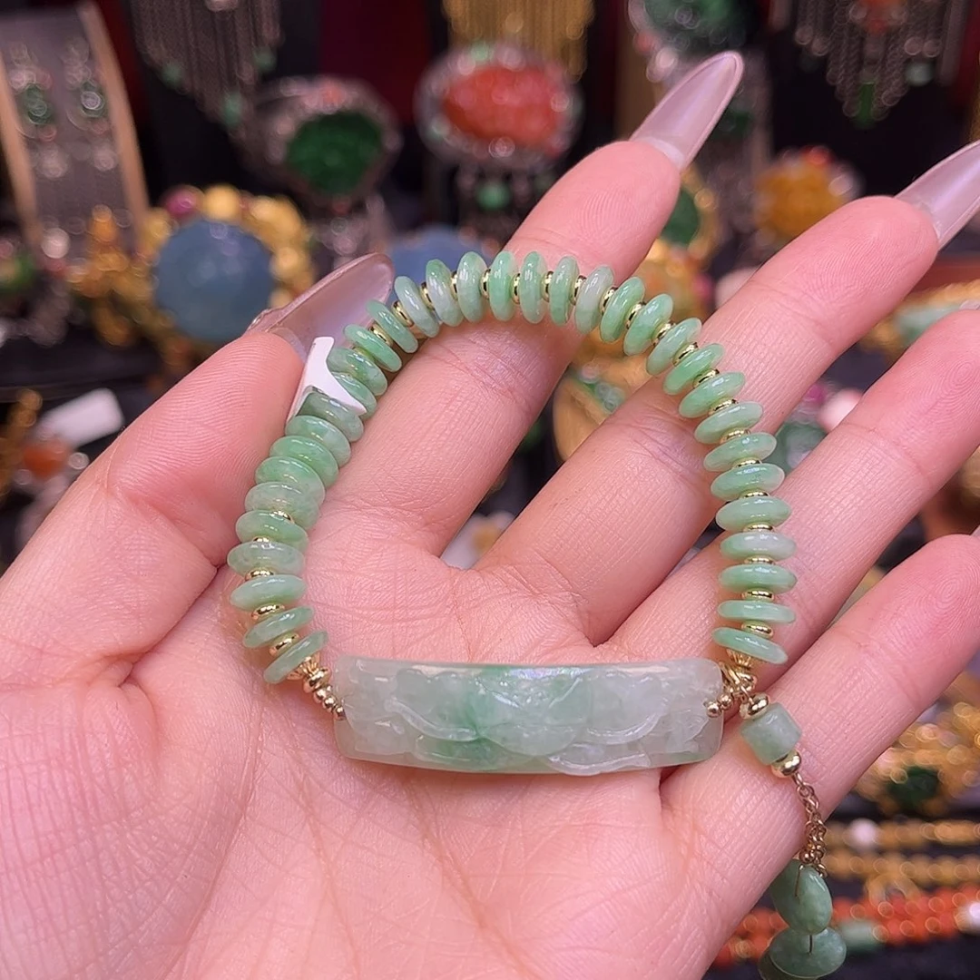 翡翠未镶嵌手链特价