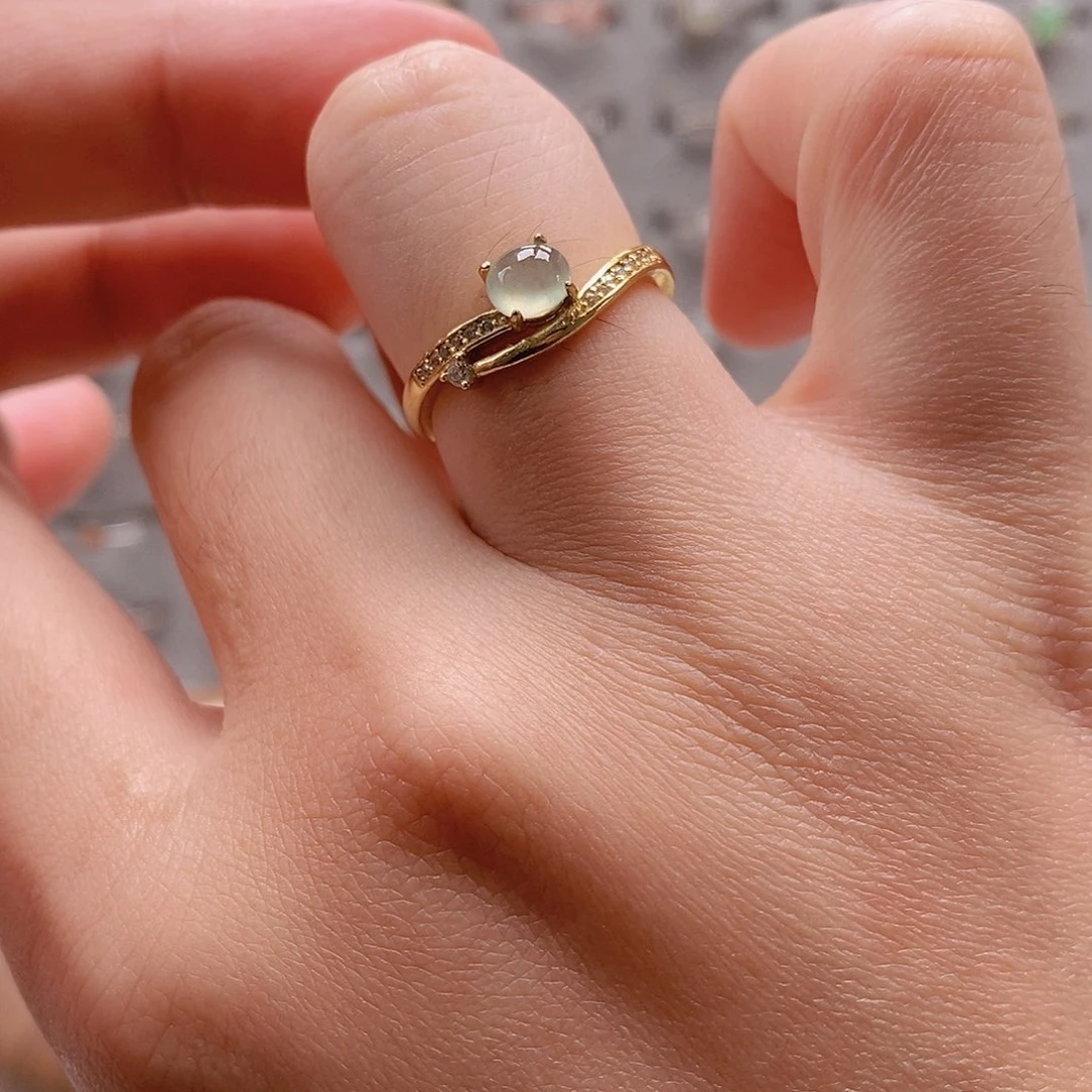 翡翠银S925镶嵌戒指