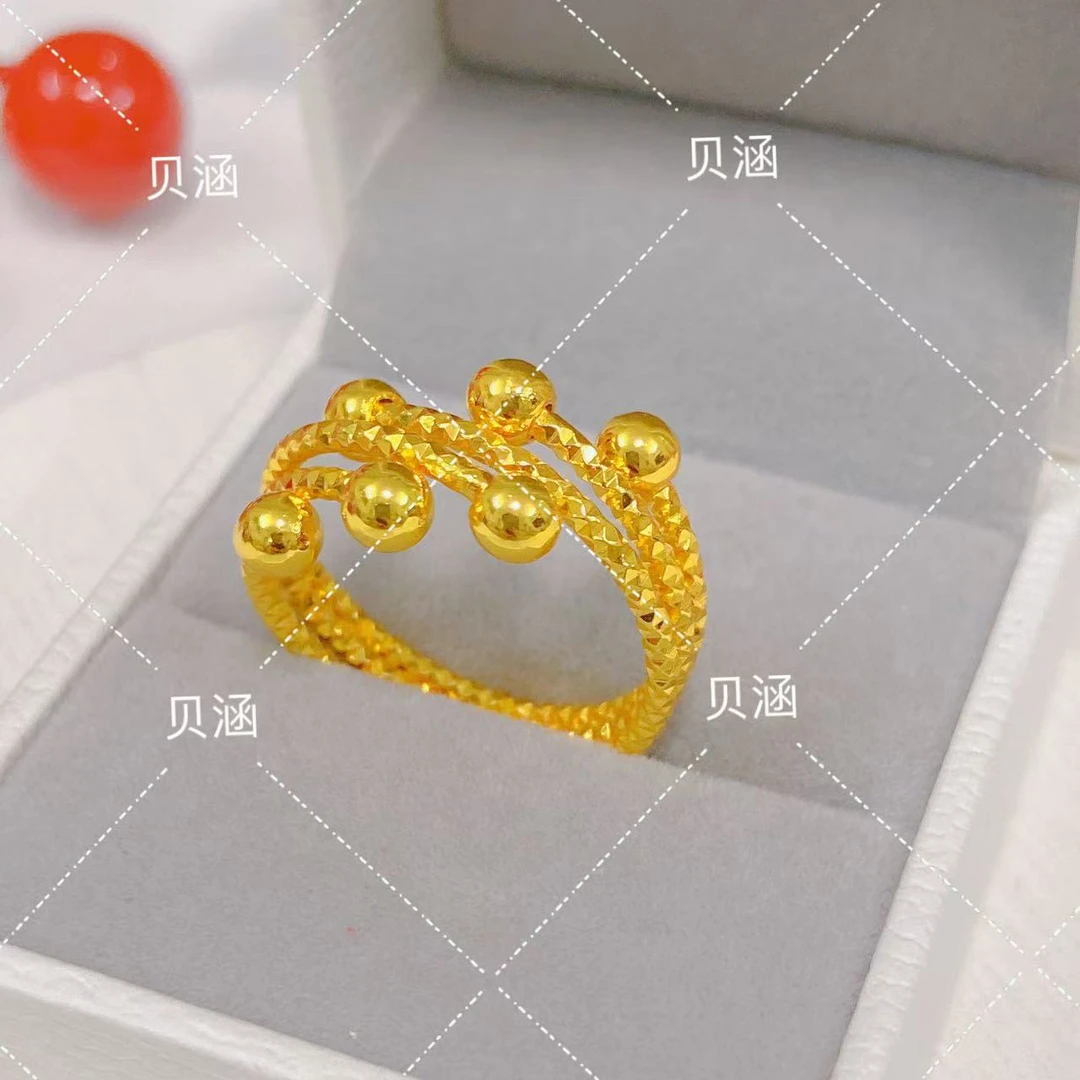 铜合金戒指 新款六六顺女士活口戒指时尚百搭三生三世可调节指环